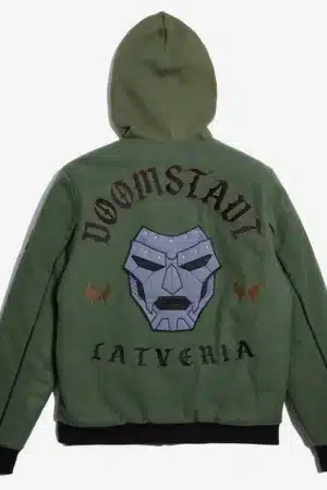 Doctor Doom Army Hooded Varsity Jacket