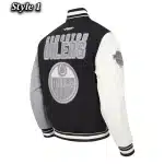 Edmonton Oilers Reverse Varsity Wool Jacket