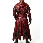 Flame Halloween Gothic Red Leather Coat