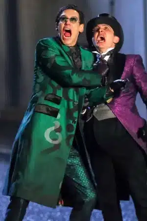 Gotham Season 5 The Riddler Cosplay Green Suit Coat
