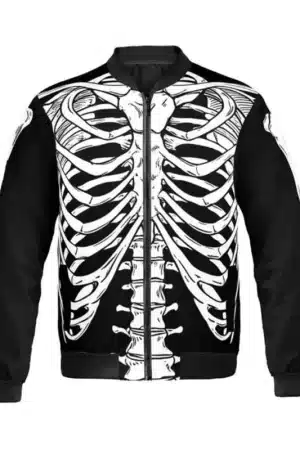 Halloween Ribcage Bomber Jacket