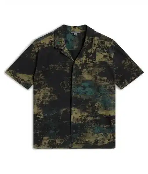 Heartstopper Forever Joe Locke Black Tie Dye Print Shirt 01 Heartstopper Forever Joe Locke Black Tie Dye Print Shirt