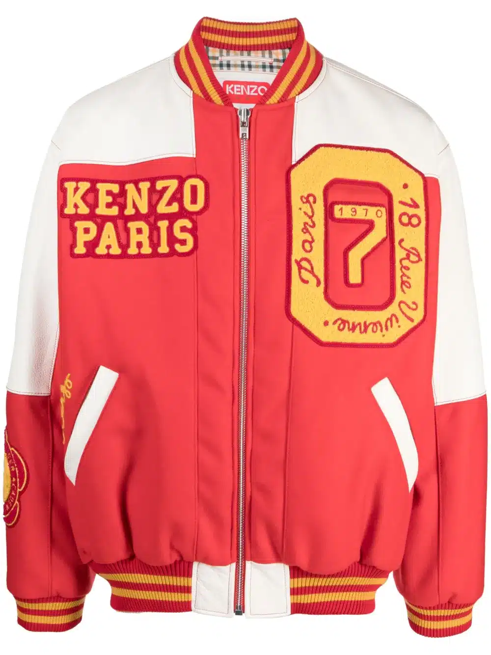 Kenzo Tiger Academy Logo-Patch Bomber Jacket 01 Kenzo Tiger Academy Logo-Patch Bomber Jacket