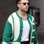 Luke Newton Green and White Cardigan