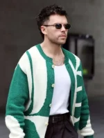 Luke Newton Green and White Cardigan