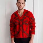 Luke Newton Red Sweater