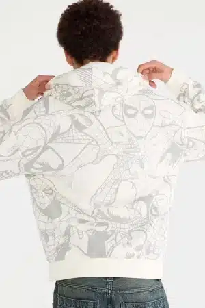 Marvel Spider-Man Action Print Boxy Hooded Jacket