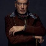 MobLand Pierce Brosnan Brown Suede Leather Jacket