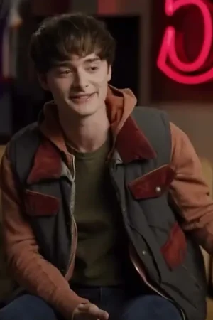Noah Schnapp Stranger Things Navy Puffer Vest