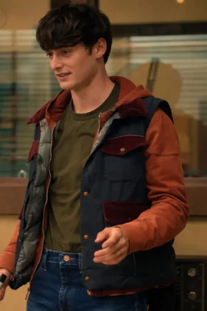 Noah Schnapp Stranger Things Navy Puffer Vest