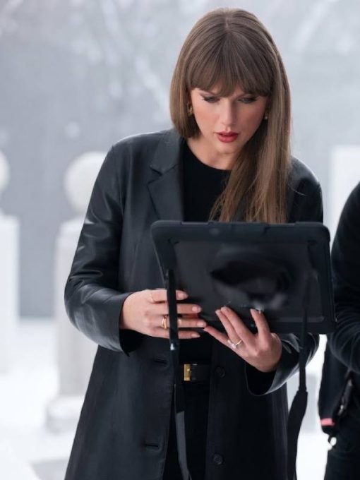Patient-Zero-2026-Taylor-Swift-Leather-Coat-510x680 Taylor Swift Music Video Patient Zero 2026 Leather Trench Coat in Black