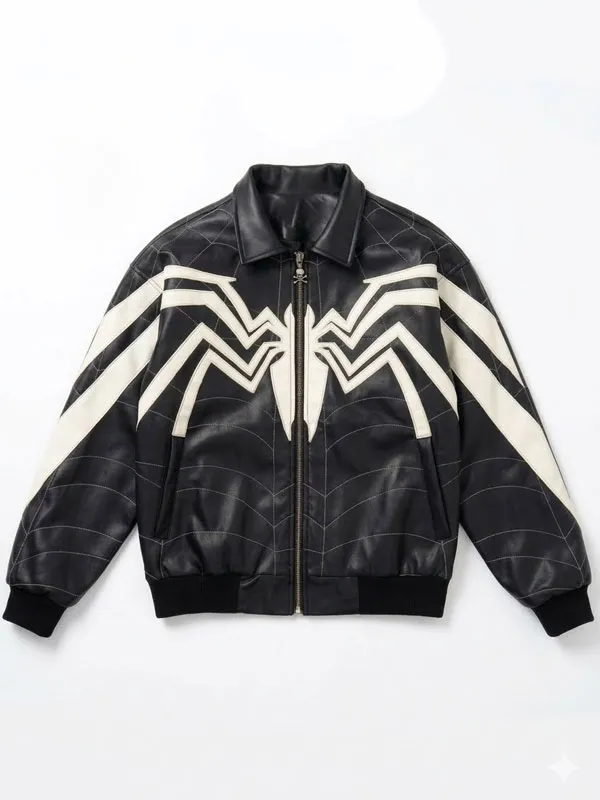 Spider Man Brand New Day Black Leather Jacket 01 Spider Man Brand New Day Black Leather Jacket