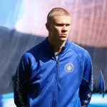 Striker Erling Haaland Blue Jacket