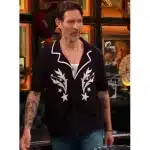 The Young and the Restless 2026 Michael Graziadei Embroidered Contrast Trim Shirt