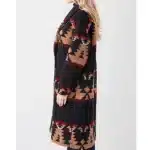 Yellowstone Beth Dutton Black Printed Coat