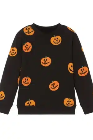 Black Pumpkin Printed Sweatshirt