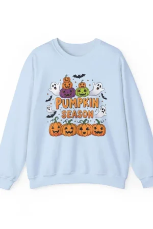 Blue Pumpkin Season Printed Sweatshirt
