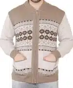 Classic Geometric Aztec Pattern Knitted Cardigan