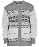 Classic Geometric Aztec Pattern Knitted Cardigan - Image 8
