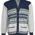 Classic Geometric Aztec Pattern Knitted Cardigan