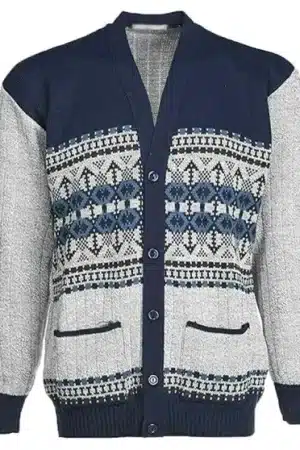 Classic Geometric Aztec Pattern Knitted Cardigan