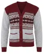 Classic Geometric Aztec Pattern Knitted Cardigan