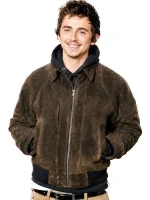Dune Part Three 2026 Timothee Chalamet Brown Suede Bomber Jacket