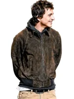 Dune Part Three 2026 Timothee Chalamet Brown Suede Bomber Jacket