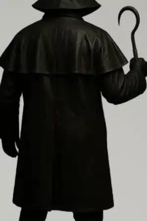 Steampunk Fisherman Halloween Cosplay Black Leather Coat