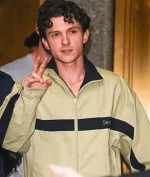 Tom Holland NYC Saint Laurent Windbreaker Beige Jacket