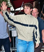 Tom Holland NYC Saint Laurent Windbreaker Beige Jacket