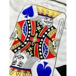 Vintage White Playing Card Nylon Jacket