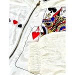 Vintage White Playing Card Nylon Jacket