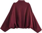 Women's Oversized Faux Suede Cropped Bomber Jacket